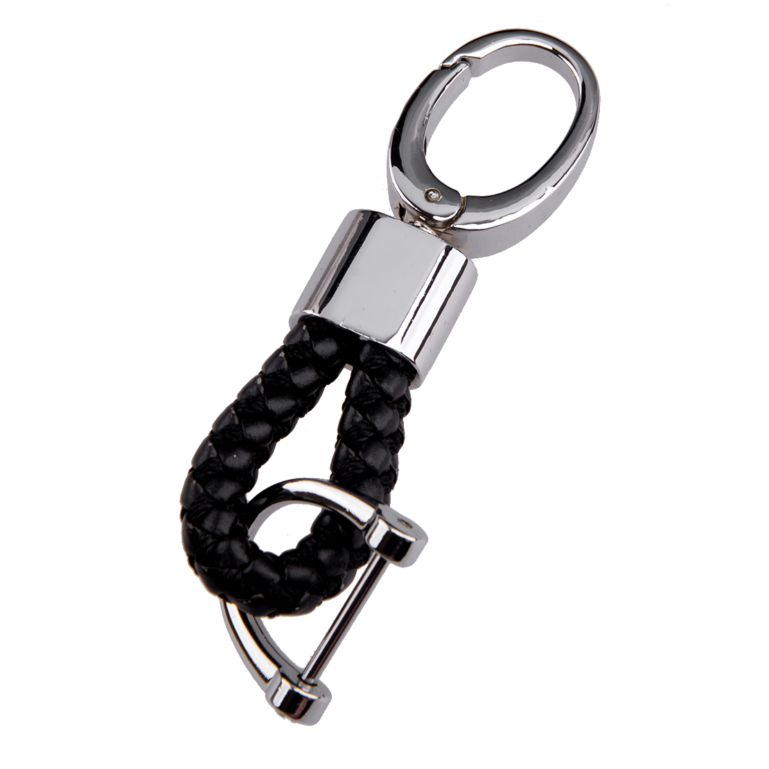 1x Vehicle Car Keychain Key Chain Key Ring Key Fob Leather Rope Strap Weave New 