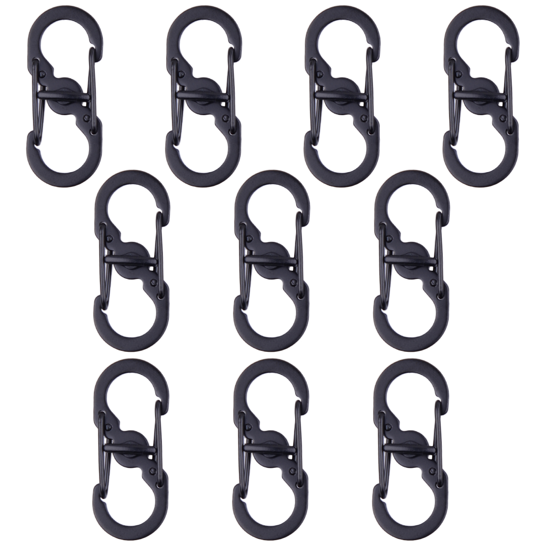 Details about   10X Metal S Shape 8 Type Carabiner Key Chain Hook Clip Buckle Slidelock Outdoor 