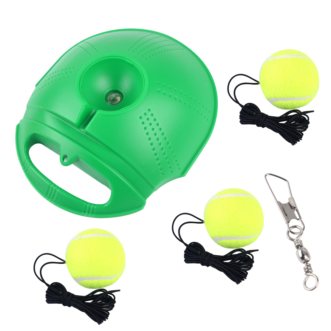Tennistrainer Training Rückprall Bodenplatte mit Tennisball Einzel Übungsgerät 