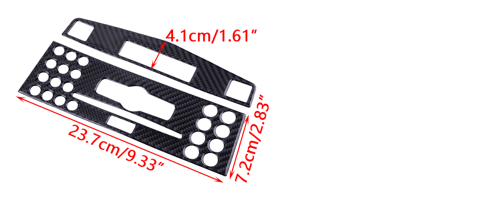 2x/Satz Kohlefaser Stil Mittelkonsole CD Panel Abdeckung fit für Benz W204  07-10