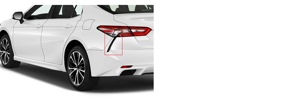 2pcs Rear Bumper Side Extension Trim Fit for Toyota Camry SE XSE