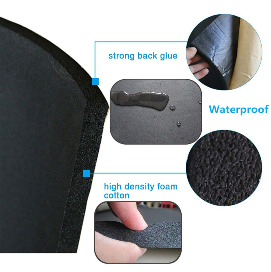 24 Sheets Car Sound Deadener Foam - 10mm Thick - Heat & Noise Insulation Mat