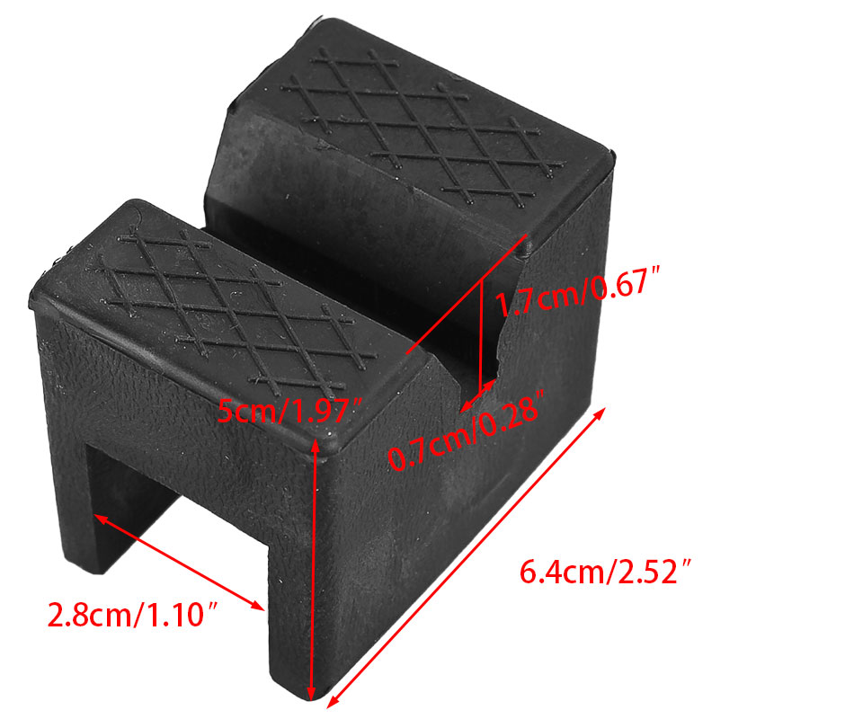 4Pcs Rubber Axle Jack Pad Jacking Stand Pads Adapter Rail