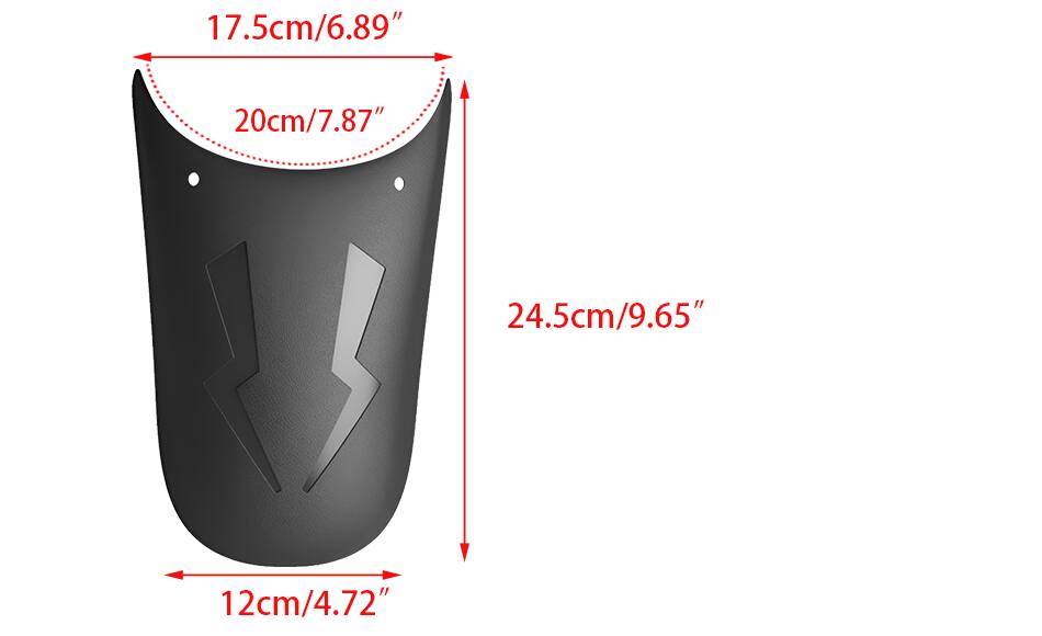1x Motorcycle Fender Extension Plate Splash Mud Guard Protection