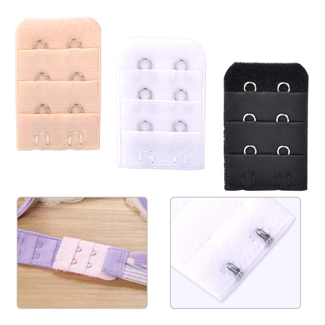 15x 2 Hooks Bra Strap Extender Back Extension Underwear Belt Adding 3 ...