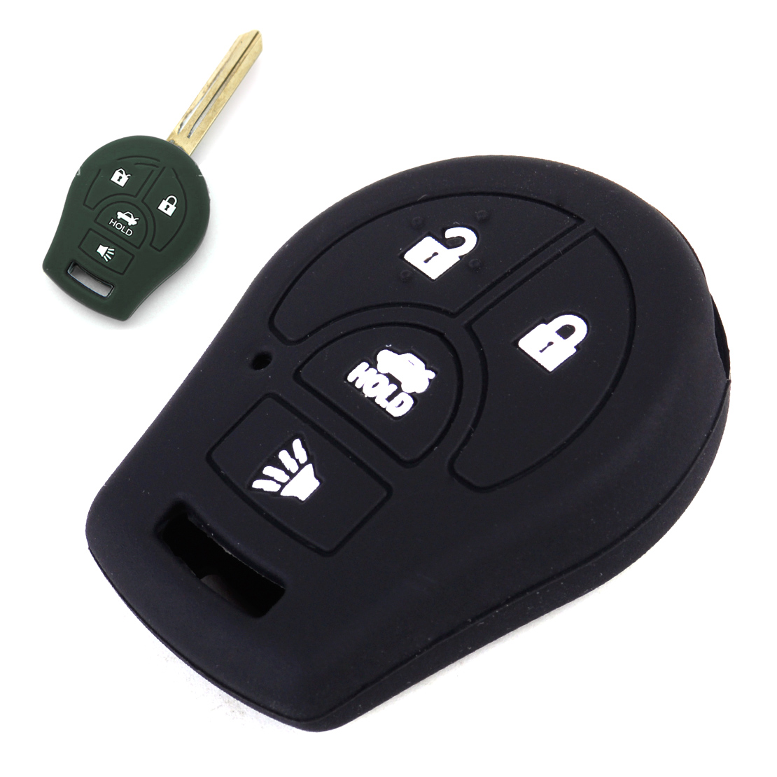 New 4 Buttons Silicone Remote Key Cover Fob Case For Nissan Altima Rogue Sentra