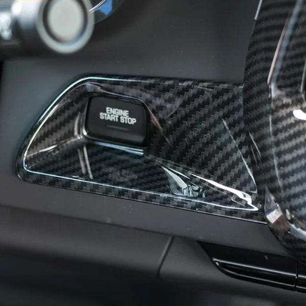Carbon Fiber Style Engine Start Stop Button Cover Trim For Chevrolet Camaro 2017 Ebay
