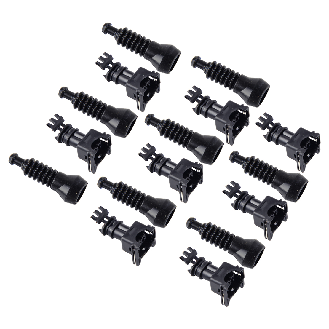 thumbnail interactive-video image 1 of 8-Pack Junior Power Timer Fuel Injector Plug Connector Kit – Fits Bosch EV1, Direct Replacement 1 of 5
