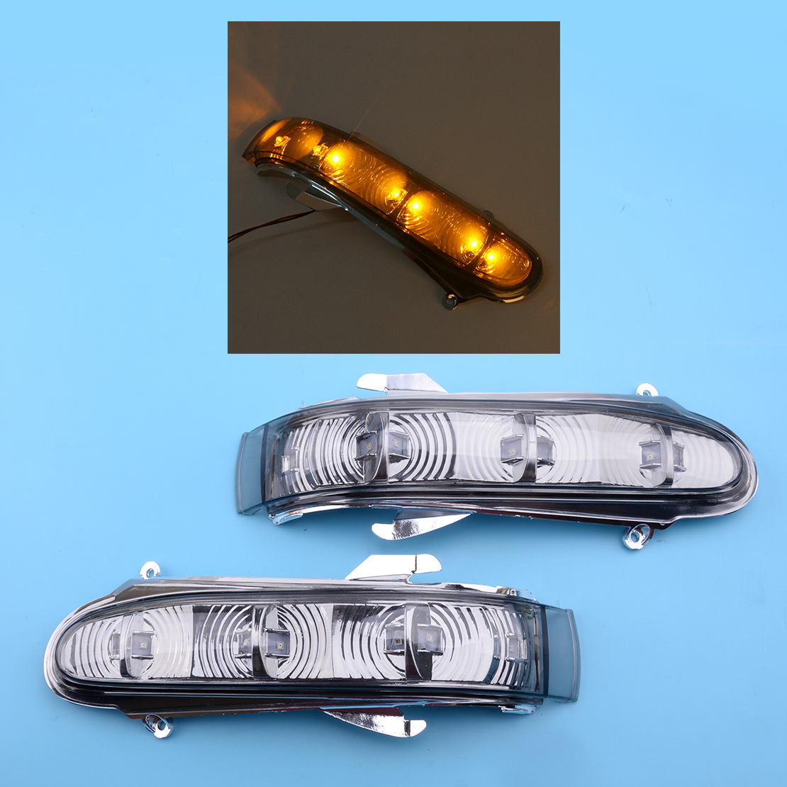 2pcs Wing Side Mirror Indicator Turn Signal Light fit for Benz W220