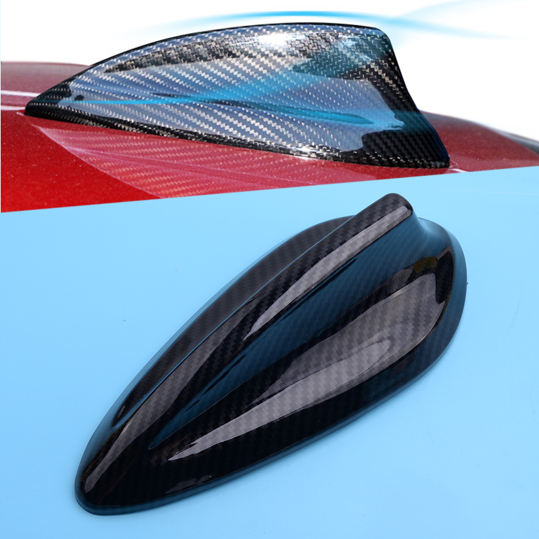 Carbon Fiber Style Antenna Shark Fin Cover Trim Fit For BMW F48 F49 F45