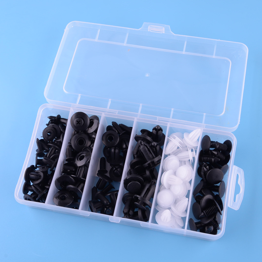 100pcs 6 Size Universal Car Fender Liner Fastener Rivet Push Clips