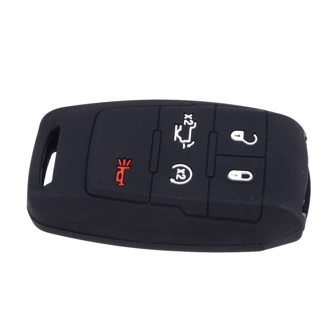 2Pcs Black Silicone keyring 5 Buttons Key Fob Cover for Ram 2500 2Pcs Black Silicone keyring 5 Buttons Key Fob Cover for Ram 2500