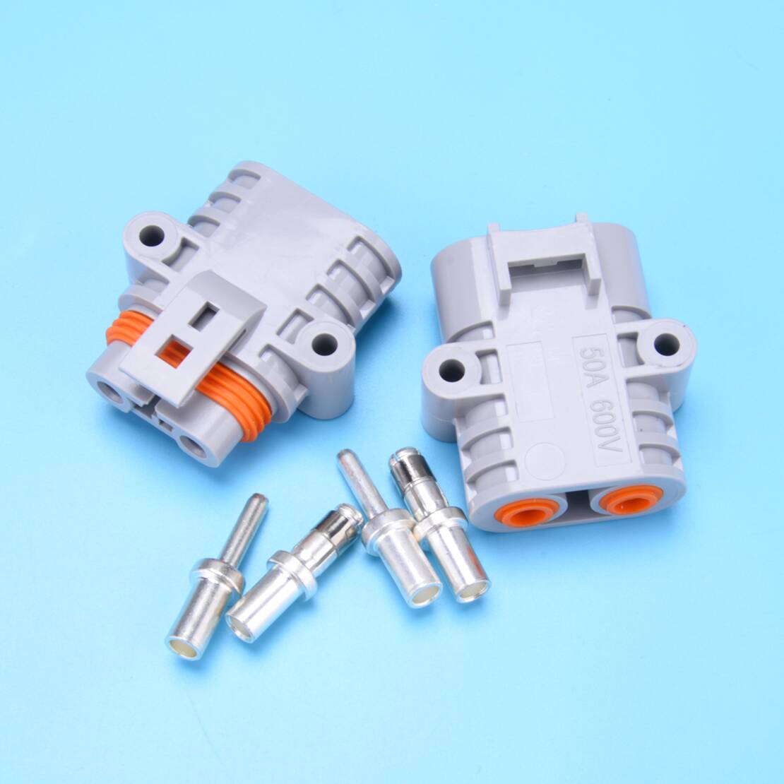 1Pair 50A 600V High Power Male Female Connector For Electric Car