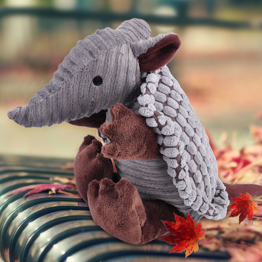 Cute Little Armadillo Plush Sound Squeaky Animal Pet Dog Training Chew