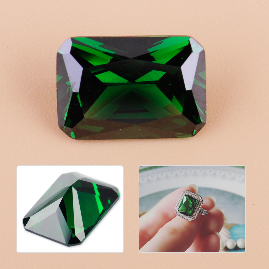 emerald cut green sapphire emerald cut green sapphire