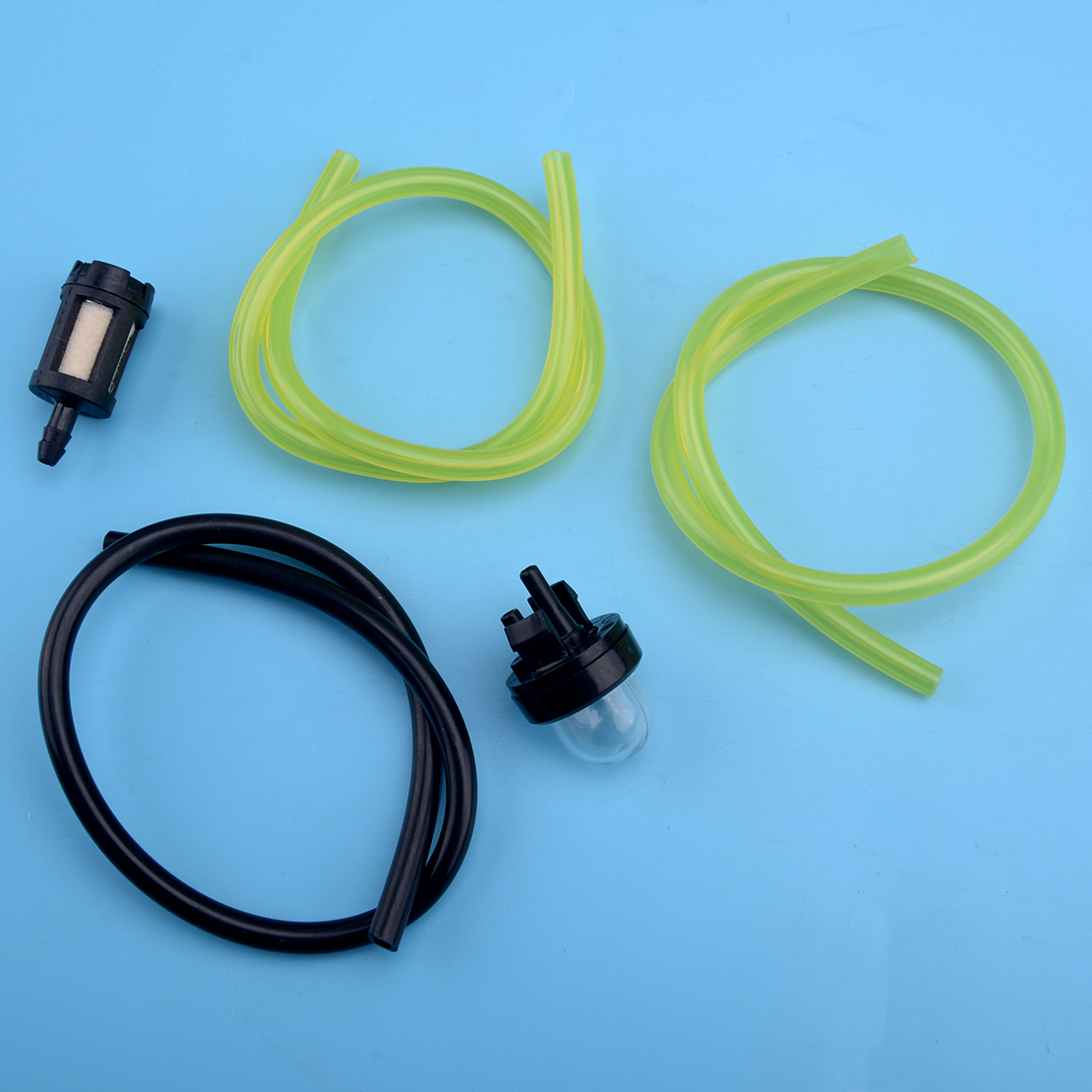 Kit Ampoule D'Amorce + Filtre à Carburant Pour Souffleur Ryobi PBV-30A WYC-6 | Tuyaux 30.1 Cm (Jaune/Noir)